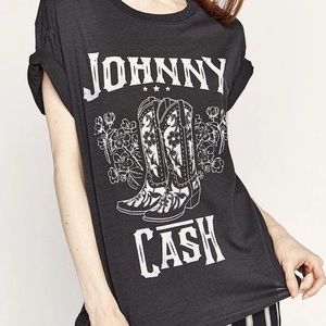 Daydreamer/Free People Johnny Cash Boots Bf Tee